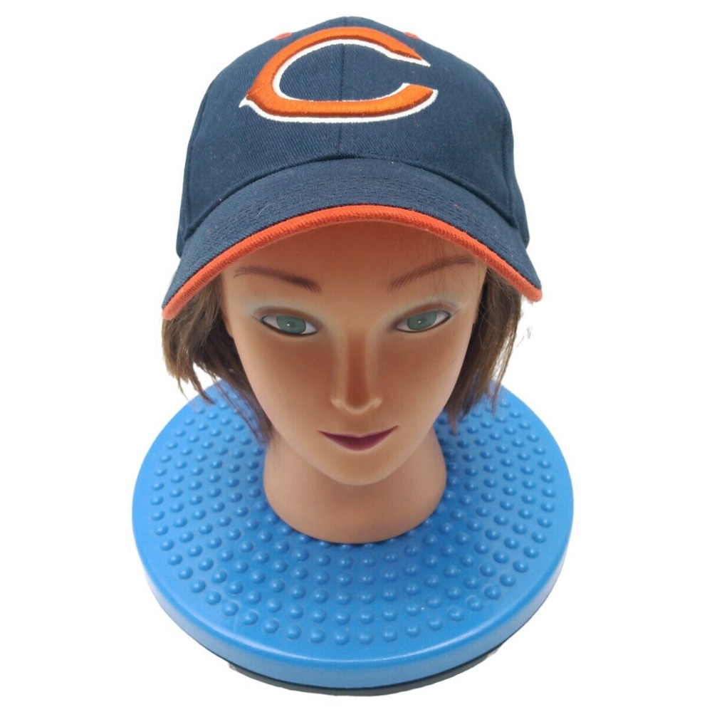 NFL Chicago Bears Adjustable Hat Cap, Blue-Orange, NFL Team Apparel,‎ Adjustable